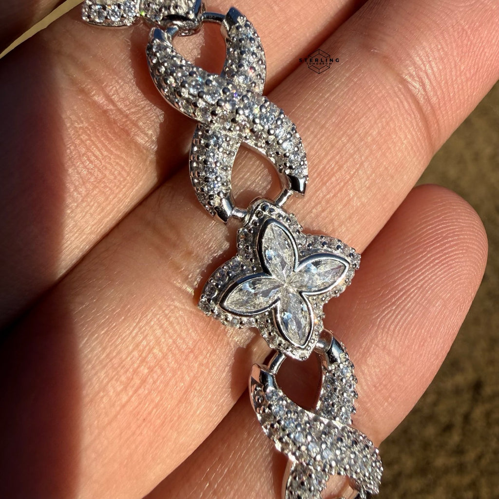 Marquis Star Infinity Bracelet - White - 925 Sterling Silver