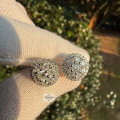 Moissanite 10mm Cluster Earring