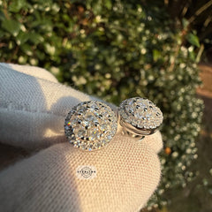 Moissanite 10mm Cluster Earring