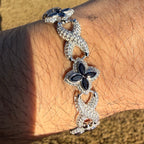 Marquis Star Infinity Bracelet - Blue - 925 Sterling Silver
