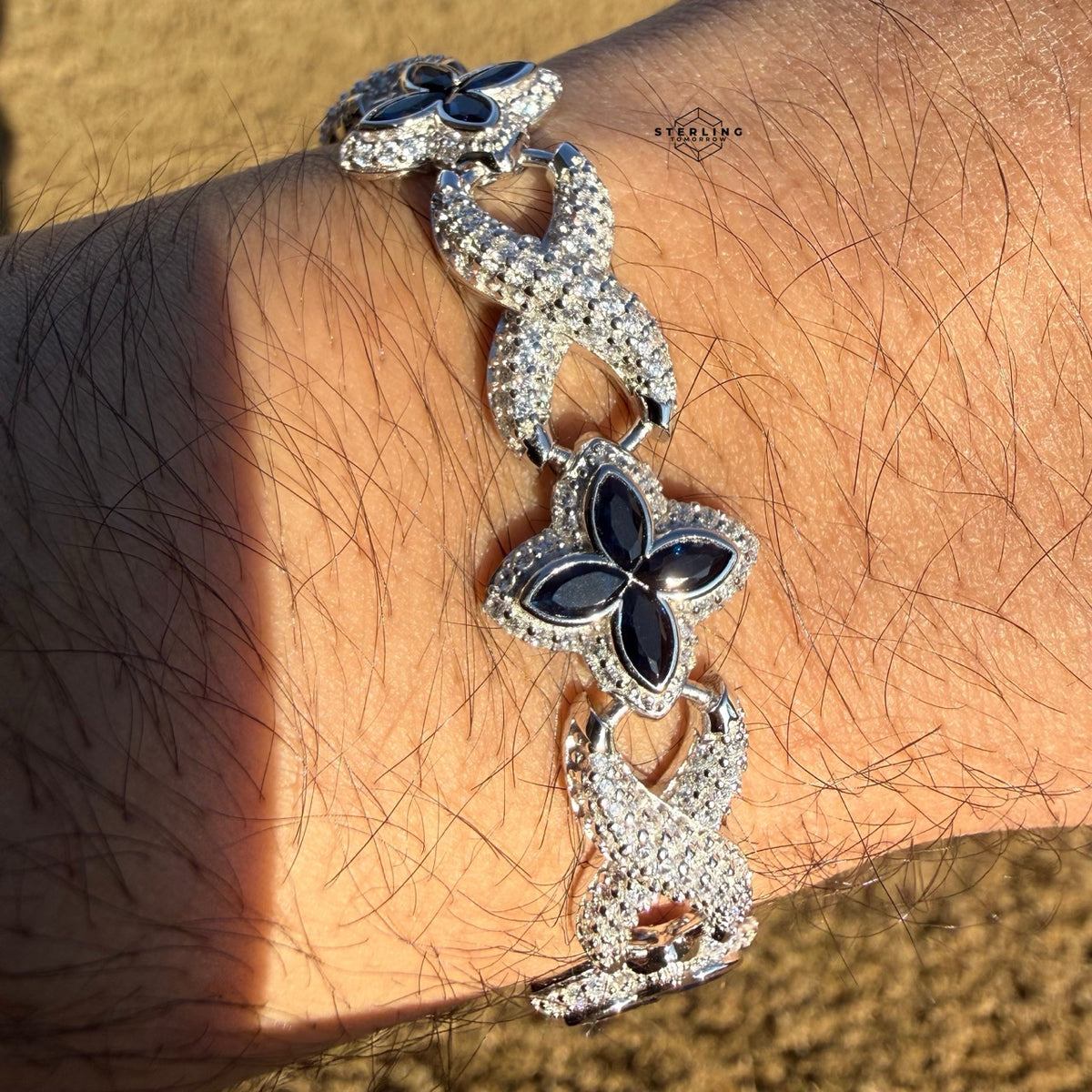 Marquis Star Infinity Bracelet - Blue - 925 Sterling Silver