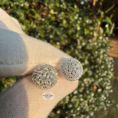 Moissanite 10mm Cluster Earring