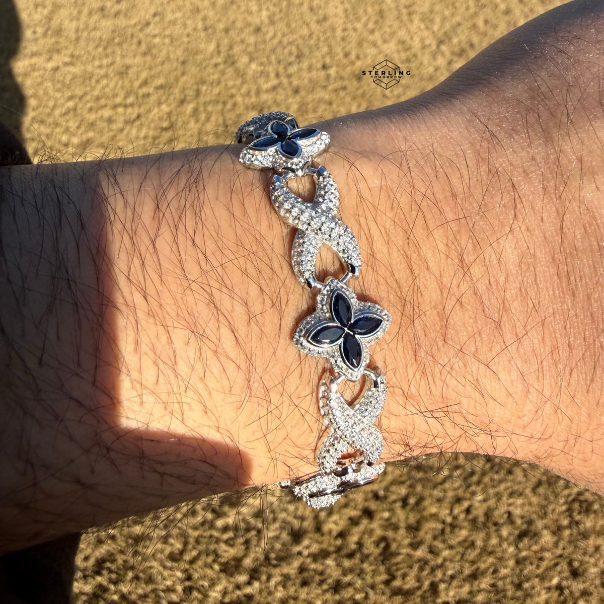 Marquis Star Infinity Bracelet - Blue - 925 Sterling Silver