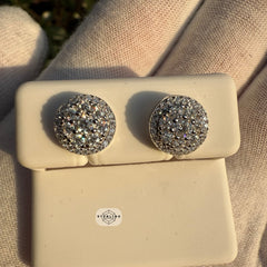 Moissanite 10mm Cluster Earring