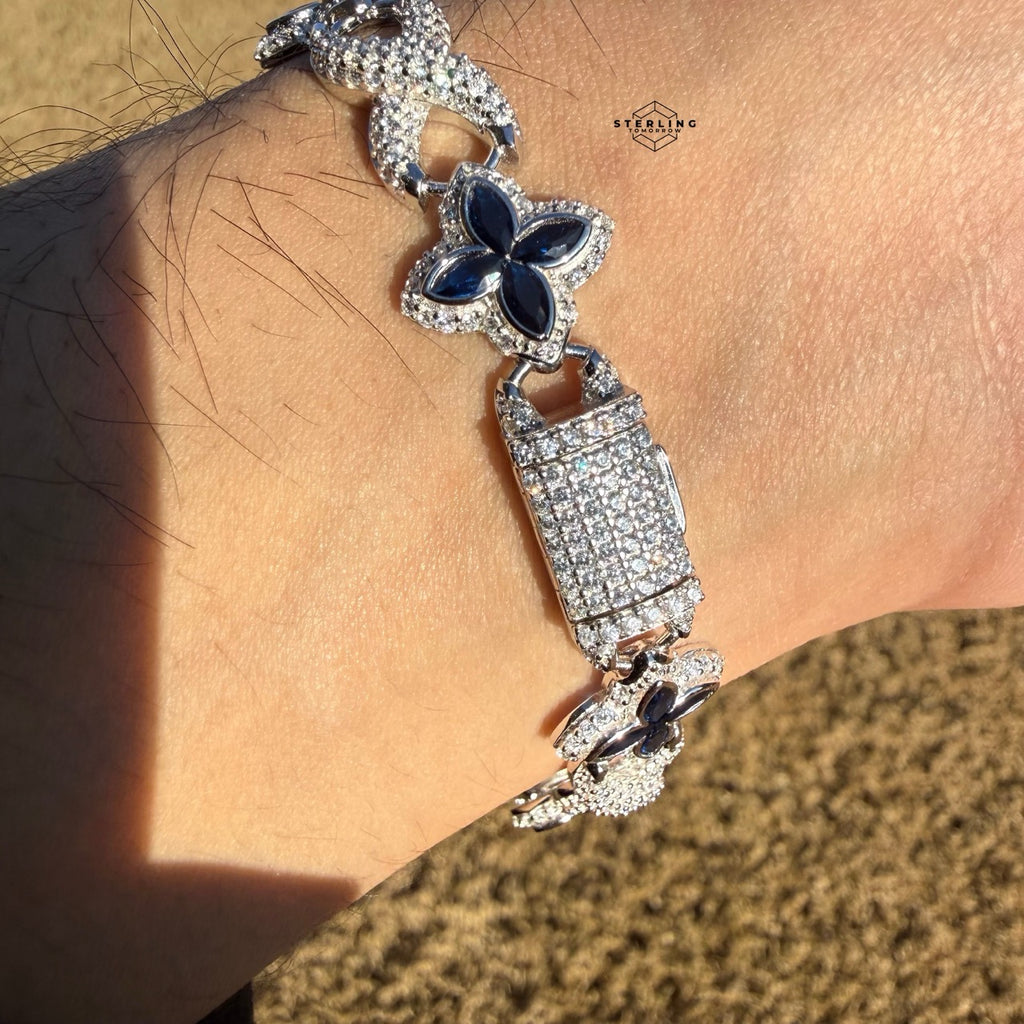 Marquis Star Infinity Bracelet - Blue - 925 Sterling Silver