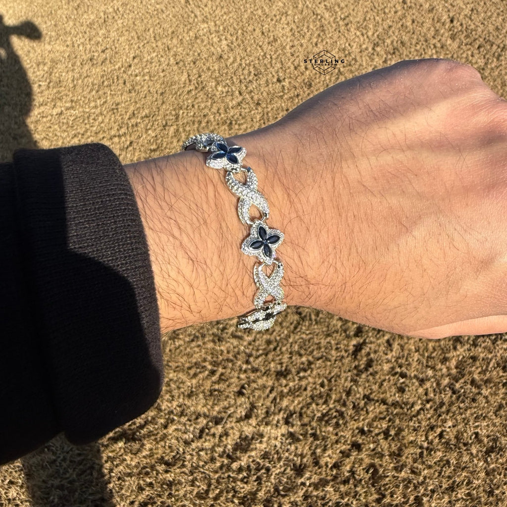 Marquis Star Infinity Bracelet - Blue - 925 Sterling Silver