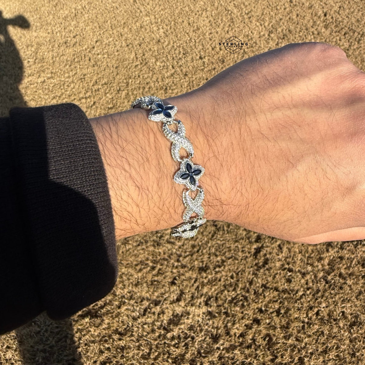 Marquis Star Infinity Bracelet - Blue - 925 Sterling Silver