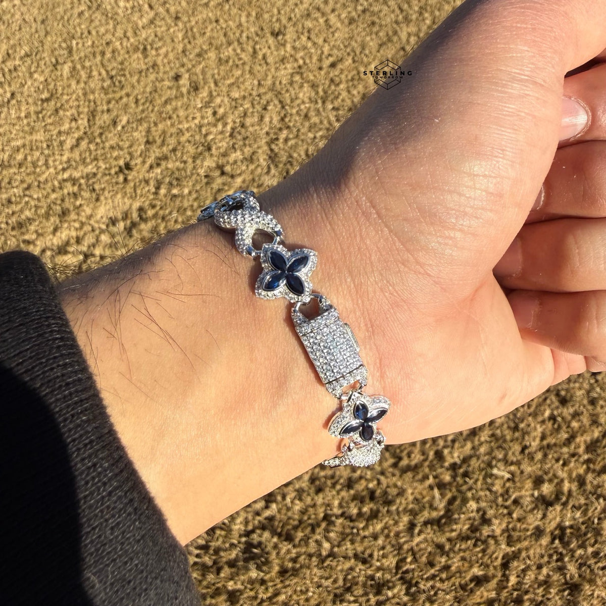 Marquis Star Infinity Bracelet - Blue - 925 Sterling Silver