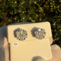 Moissanite 9mm Daisy Screwback Stud Earrings