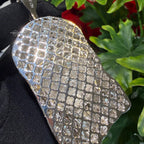 Jesus Face Silver Tone Large Iced Pendant
