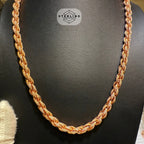 Moissanite 7mm 22" Iced Out Rose Rope Chain