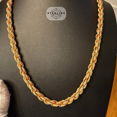 Moissanite 7mm 22" Iced Out Rose Rope Chain