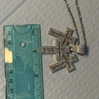 Triple Cross Baguette Iced Out Pendant