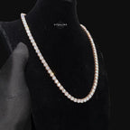 Moissanite 6mm Rose Gold Tennis Chain 925 Sterling Silver