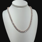 Moissanite 6mm Rose Gold Tennis Chain 925 Sterling Silver