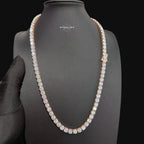 Moissanite 6mm Rose Gold Tennis Chain 925 Sterling Silver