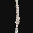 Moissanite 6mm Rose Gold Tennis Chain 925 Sterling Silver