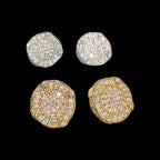 10mm Moissanite Iced Out Screwback Earrings, Solid 925 Sterling Silver Round Stud Earrings, Unisex Hip Hop Jewelry