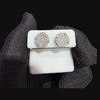 10mm Moissanite Iced Out Screwback Earrings, Solid 925 Sterling Silver Round Stud Earrings, Unisex Hip Hop Jewelry