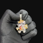 14K Gold Iced Out Designer Dog Pendant | CZ Diamond Hip Hop Puppy Necklace | Luxury Bling Charm