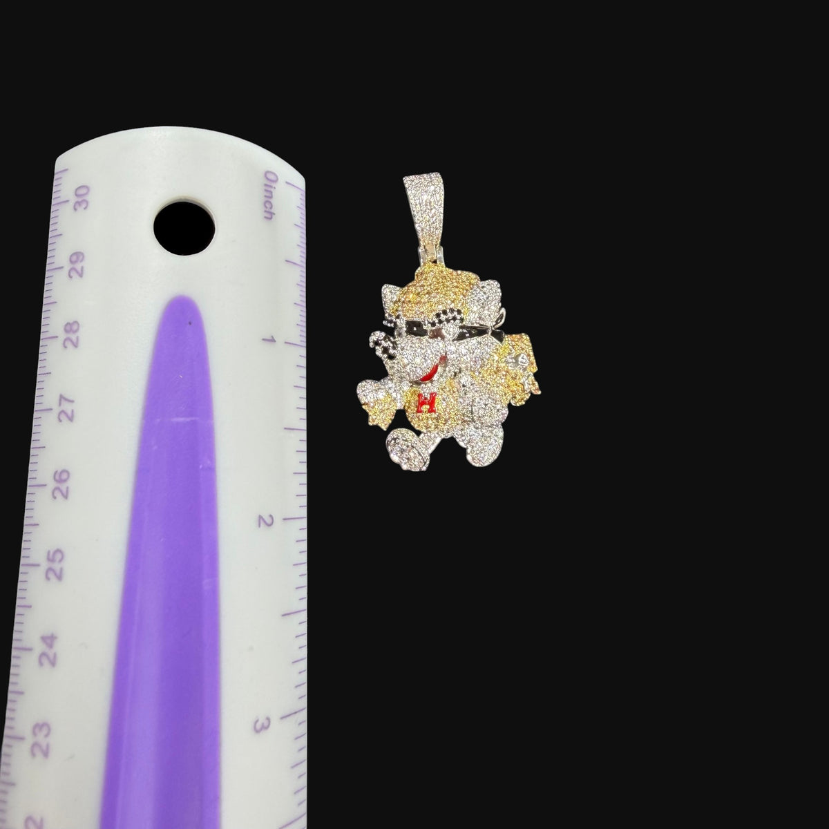 14K Gold Iced Out Designer Dog Pendant | CZ Diamond Hip Hop Puppy Necklace | Luxury Bling Charm