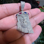 Moissanite Jesus Color Crown Pendant