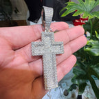 Moissanite 3" 3D Cross Pendant