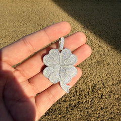 Moissanite Shamrock Pendant