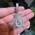 Moissanite Moneybag Pendant