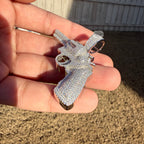 Moissanite Iced Revolver Gun Pendant