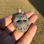 Hockey Iced Mask Out 14K Gold Plated Pendant