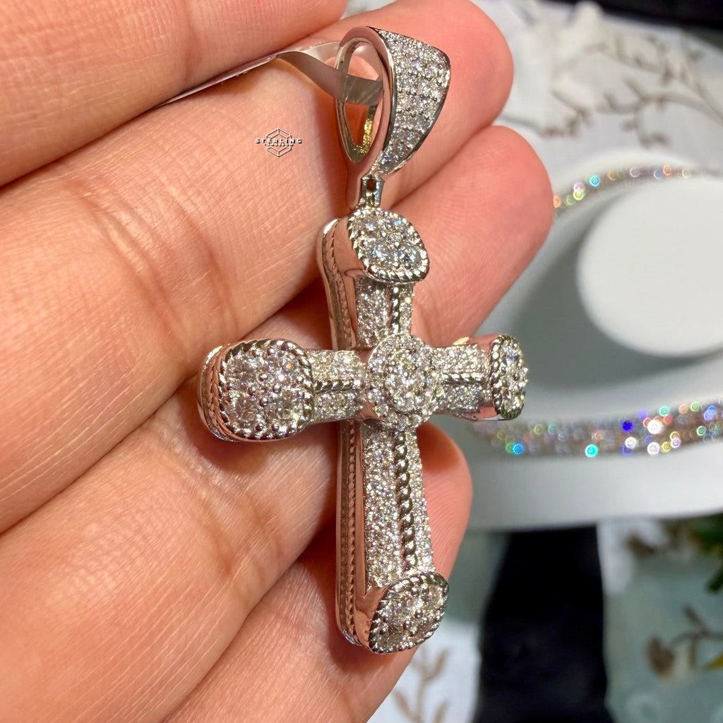 Moissanite Cross Pendant