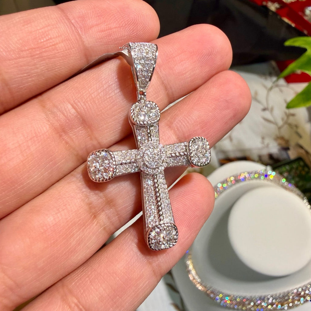 Moissanite Cross Pendant