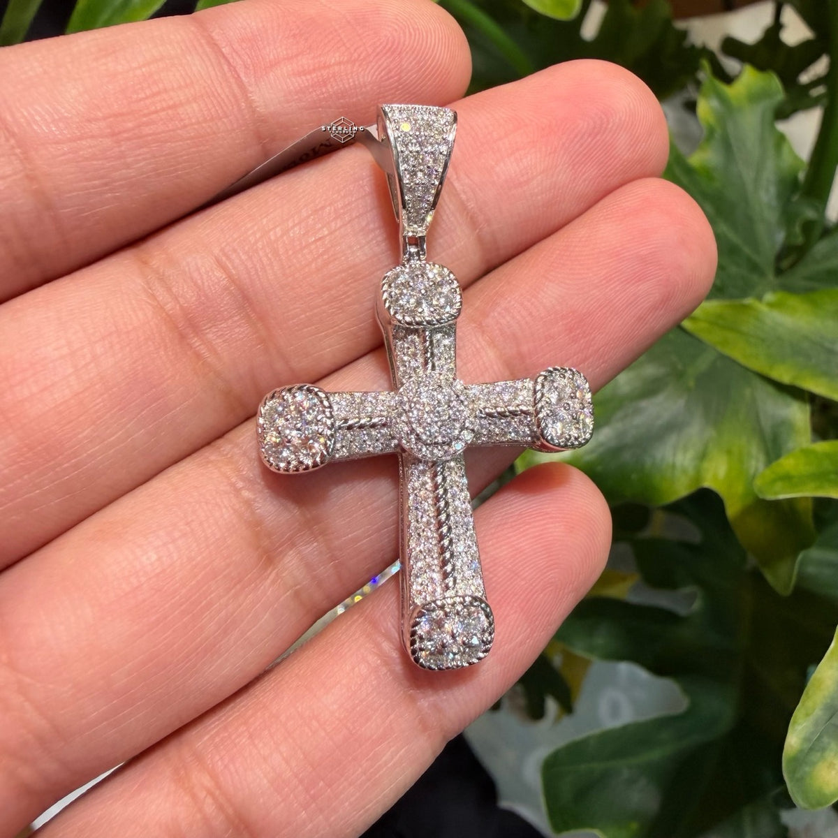 Moissanite Cross Pendant