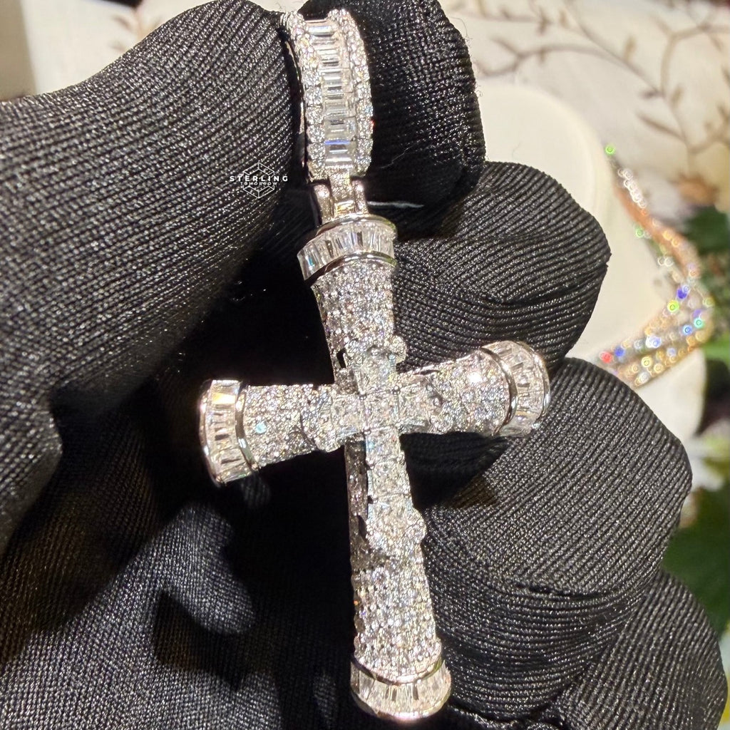 Moissanite Cross Pendant