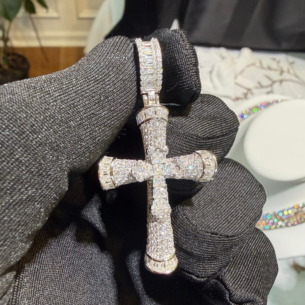 Moissanite Cross Pendant