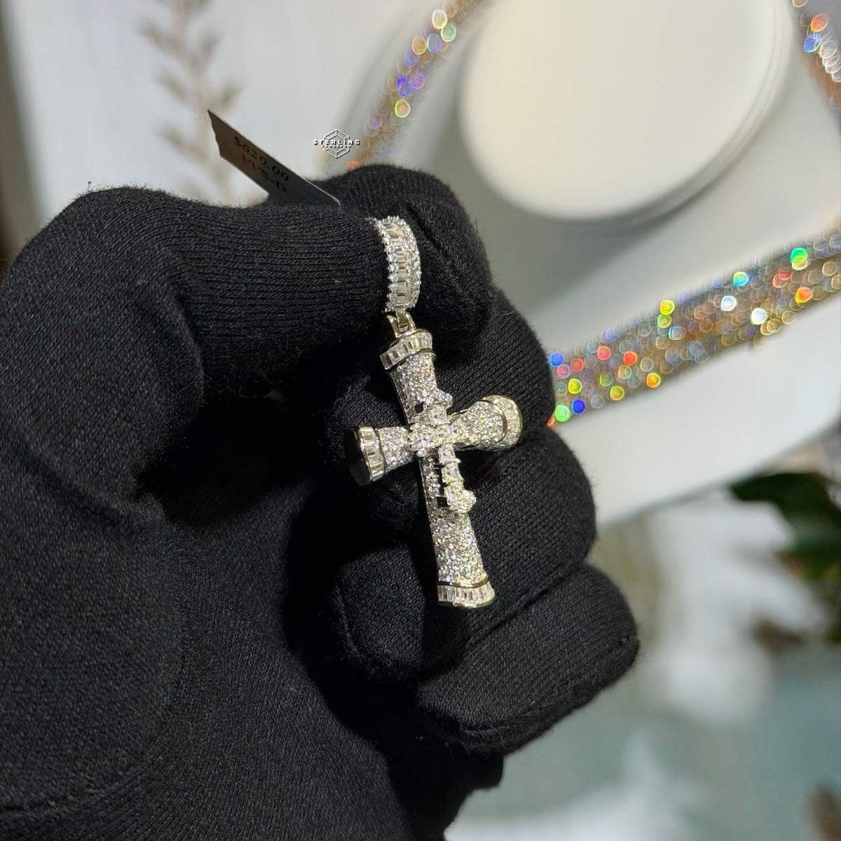 Moissanite Cross Pendant