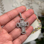Moissanite Baguette Cross Pendant