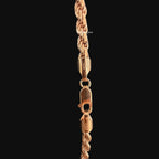 5mm Rose Gold Rope Chain Necklace 22 Inch 925 Sterling Silver Vermeil Made in Italy Heavy Italian Chain