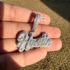 Moissanite Iced HUSTLE Pendant