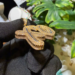 XO Iced Out Pendant + AntiTarnish Steel Rope Chain