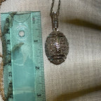 Iced Out Football Pendant + Steel Rope Chain