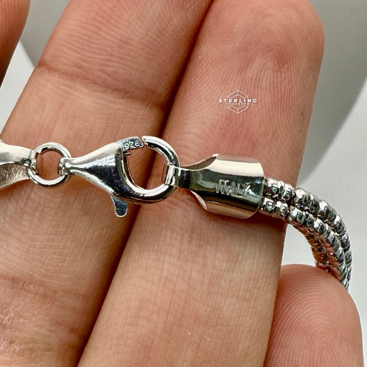 Ice Chain - Rhodium - 925 Silver - 4mm 22"