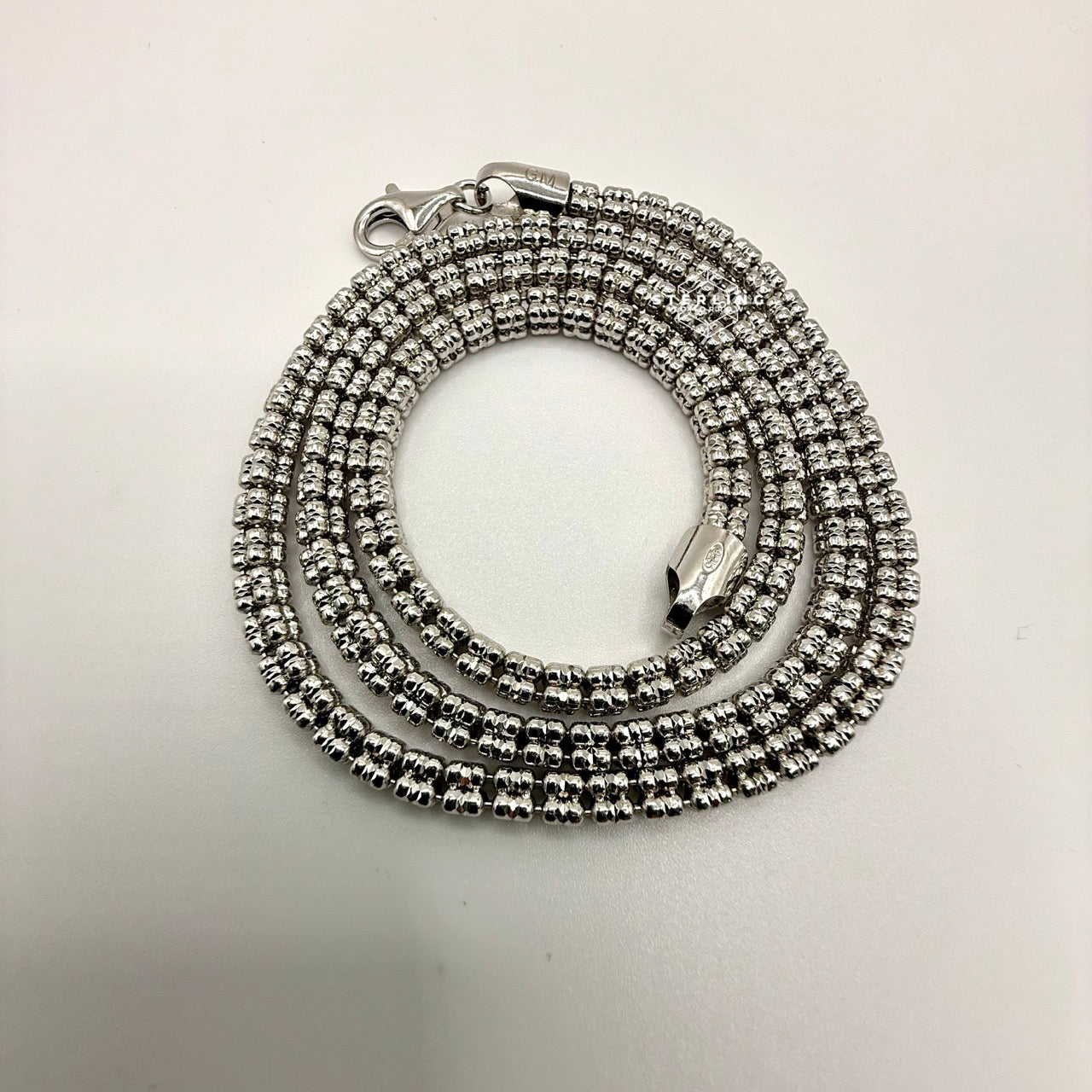 Ice Chain - Rhodium - 925 Silver - 4mm 22"