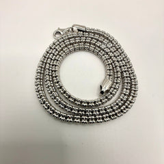 Ice Chain - Rhodium - 925 Silver - 4mm 22"