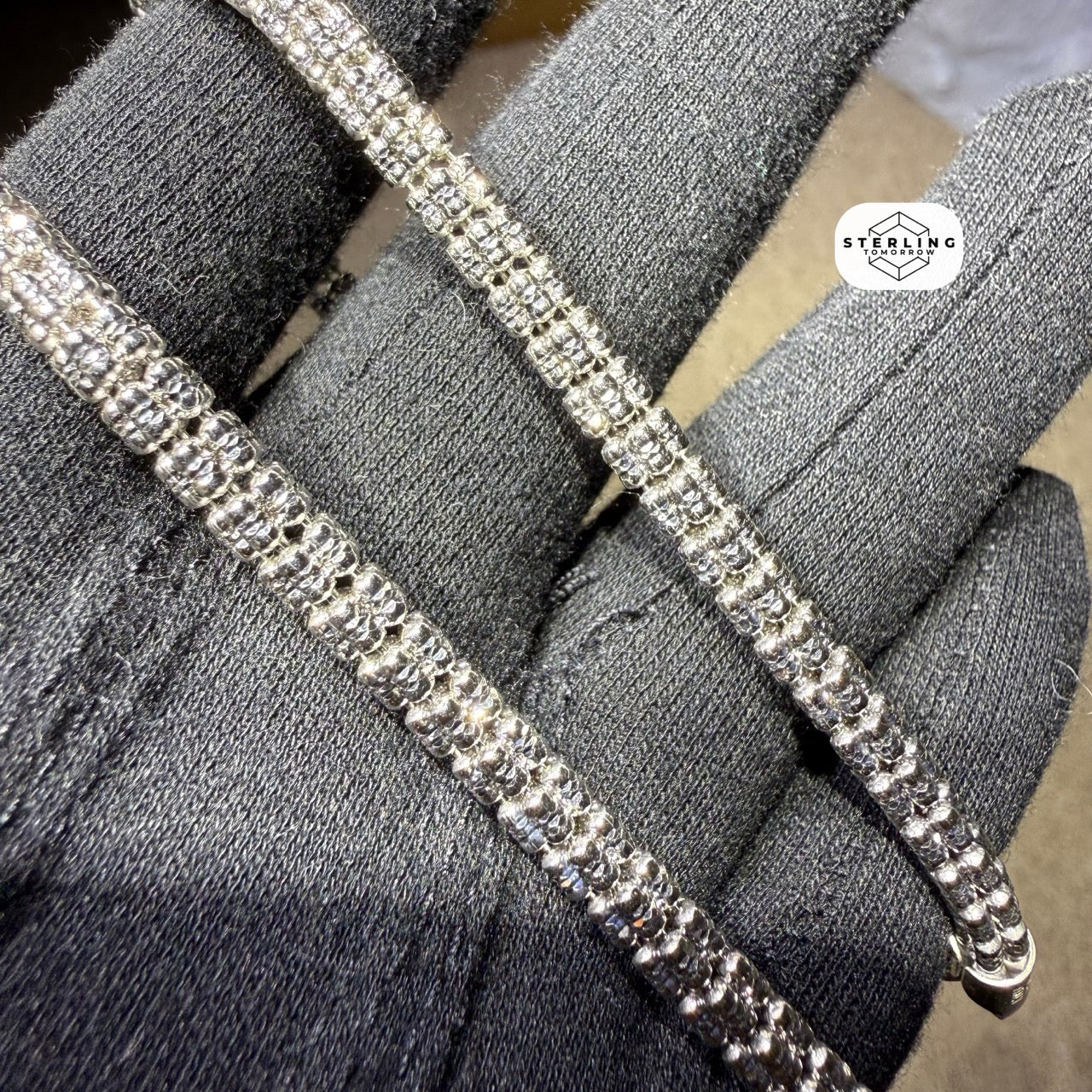 Ice Bracelet - Rhodium - 925 Silver - 4mm 8"