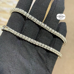 Ice Bracelet - Rhodium - 925 Silver - 4mm 8"