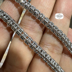 Ice Bracelet - Rhodium - 925 Silver - 4mm 8"