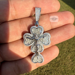 Moissanite Jesus Cross Crucifix Pendant