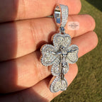 Moissanite Jesus Cross Crucifix Pendant
